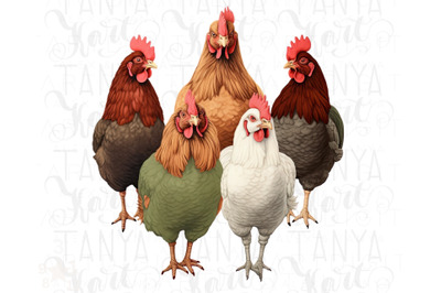 Cute Chicken Breeds, Farm Gift for Women &amp; Animal Lovers
