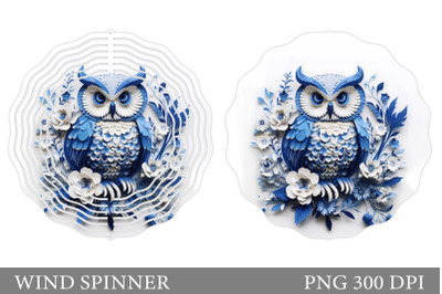 Owl Wind Spinner Design. Paper Owl Spinner Sublimation