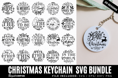 Keychain Christmas SVG Bundle