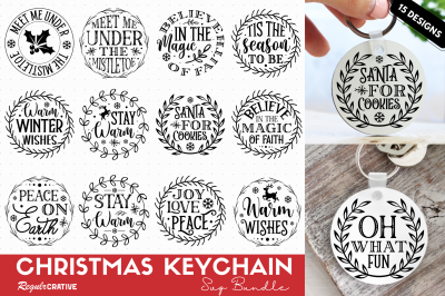 Keychain Christmas SVG Bundle