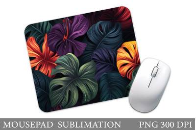 Tropical Mouse Pad. Tropical Leaves Mouse Pad Design