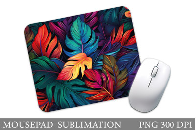 3D Tropical Leaves Mouse Pad. Tropical Mouse Pad Design