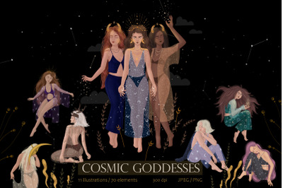 Cosmic goddesses