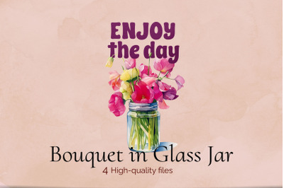 Bouquet in Glass Jar