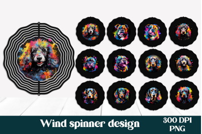 Animal wind spinner sublimation bundle | Dog wind spinner