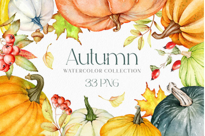 Watercolor Autumn Set