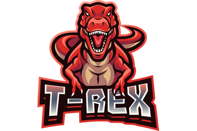 T-rex esport mascot logo design