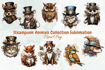 Steampunk Animals Collection Sublimation