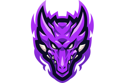 Dragon head esports mascot logo design