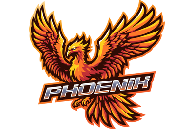 Phoenix esport mascot logo design