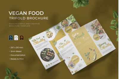 Vegan Food - Trifold Brochure