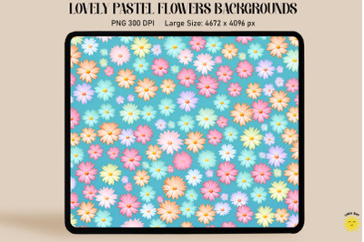 Mini Flowers Pastel Colors Backgrounds