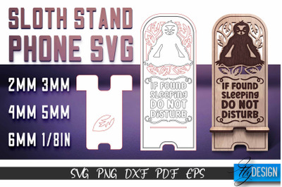 Sloth Stand Phone SVG | SVG Design