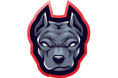 Pitbull head esport Mascot Logo