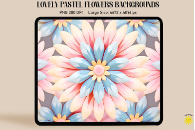 Lovely Pastel Flowers Backgrounds