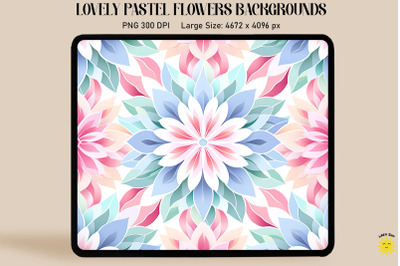 Lovely Pastel Flowers Backgrounds