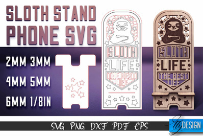 Sloth Stand Phone SVG | SVG Design