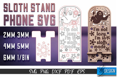 Sloth Stand Phone SVG | SVG Design