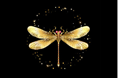 Gold dragonfly