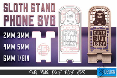 Sloth Stand Phone SVG | SVG Design