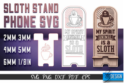 Sloth Stand Phone SVG | SVG Design