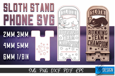 Sloth Stand Phone SVG | SVG Design