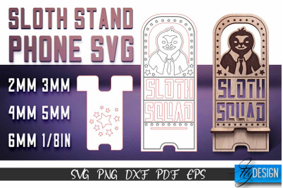 Sloth Stand Phone SVG | SVG Design