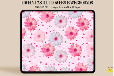 Lovely Pink Pastel Flowers Backgrounds