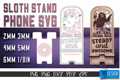 Sloth Stand Phone SVG | SVG Design