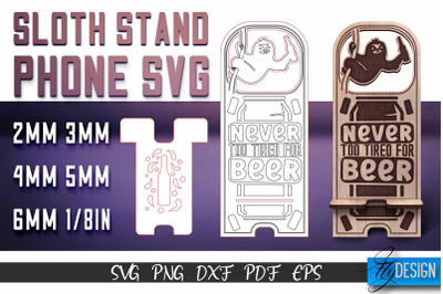 Sloth Stand Phone SVG | SVG Design