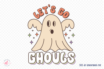 Let&#039;s Go Ghouls - Retro Halloween PNG