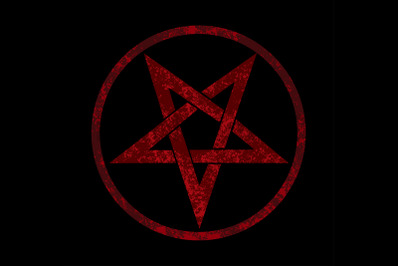 Red inverted pentagram