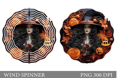 Witch Wind Spinner Design. Halloween Wind Spinner