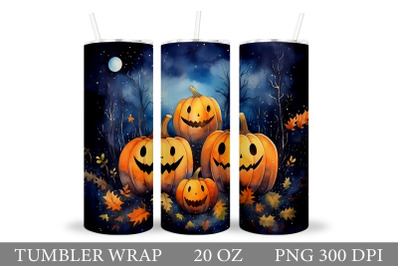 Cute Pumpkin Tumbler Design. Cute Halloween Tumbler Wrap