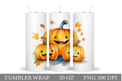 Cute Pumpkin Tumbler. Cute Halloween Tumbler Sublimation