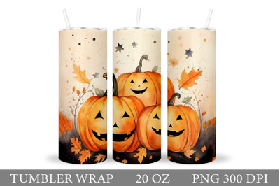 Cute Pumpkin Tumbler. Cute Halloween Tumbler Sublimation