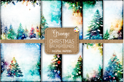 Grunge Christmas Tree Background Papers