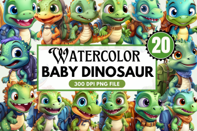 Baby Dinosaur with Backpack Sublimation