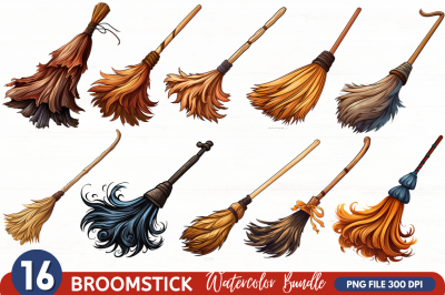 Broomstick Clipart Bundle