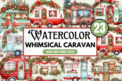 Christmas Whimsical Caravan Sublimation