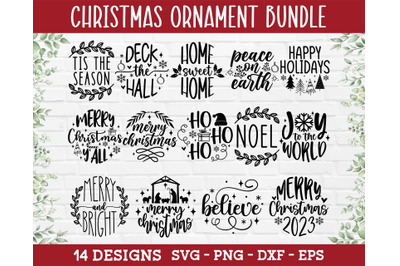 Christmas Ornament SVG Bundle - Christmas SVG