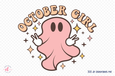 Retro Halloween PNG | October Girl PNG