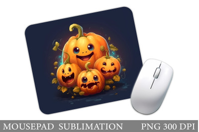 Cute Pumpkins Mouse Pad. Halloween Mouse Pad Design