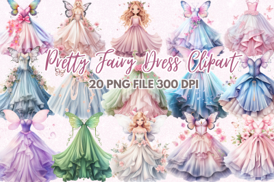 Pretty Fairy Dress Clipart