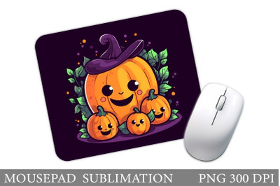 Cute Pumpkins Mouse Pad. Halloween Mouse Pad Design