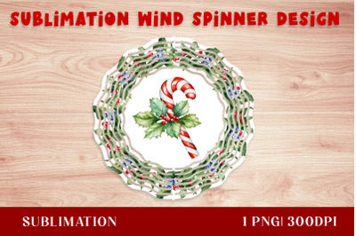 Watercolor Christmas Caramel Wind Spinner