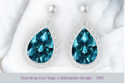 Dark diamond earrings sublimation Glitter earring template