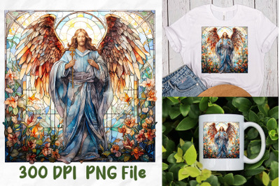 Jesus Stained Glass Lord Angel Wings