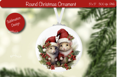 Christmas ornament Sublimation Watercolor Christmas Baby Animal PNG