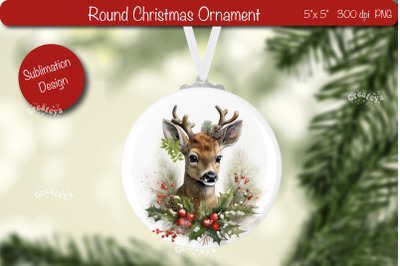 Christmas ornament Sublimation Watercolor Christmas Baby Animal PNG